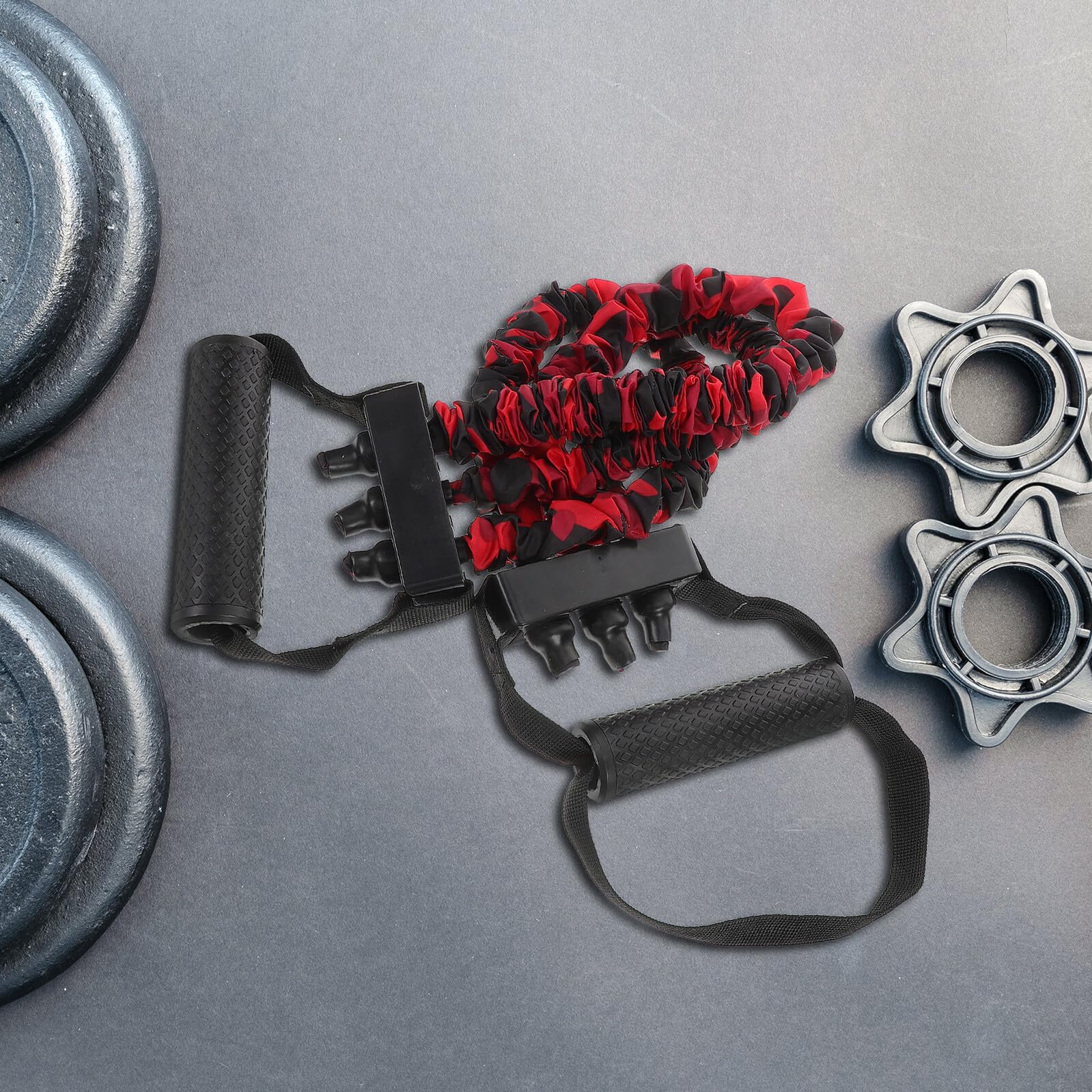 Verstellbarer Brustexpander für Heimtraining, Brust und Arme, Rot