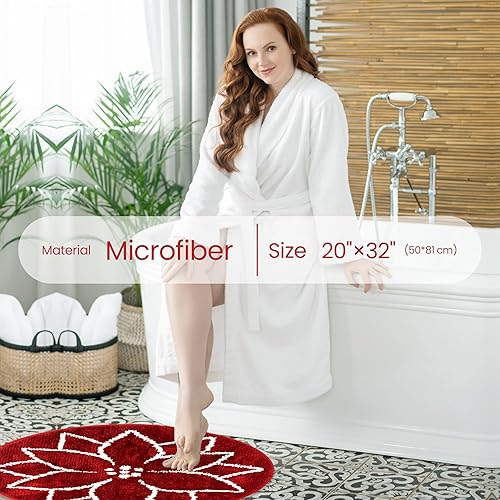 Miniatura 2 de Alfombra de baño de Navidad con parte trasera antideslizante, decoración del hogar, microfibra súper suave y absorbente, alfombra de ducha para