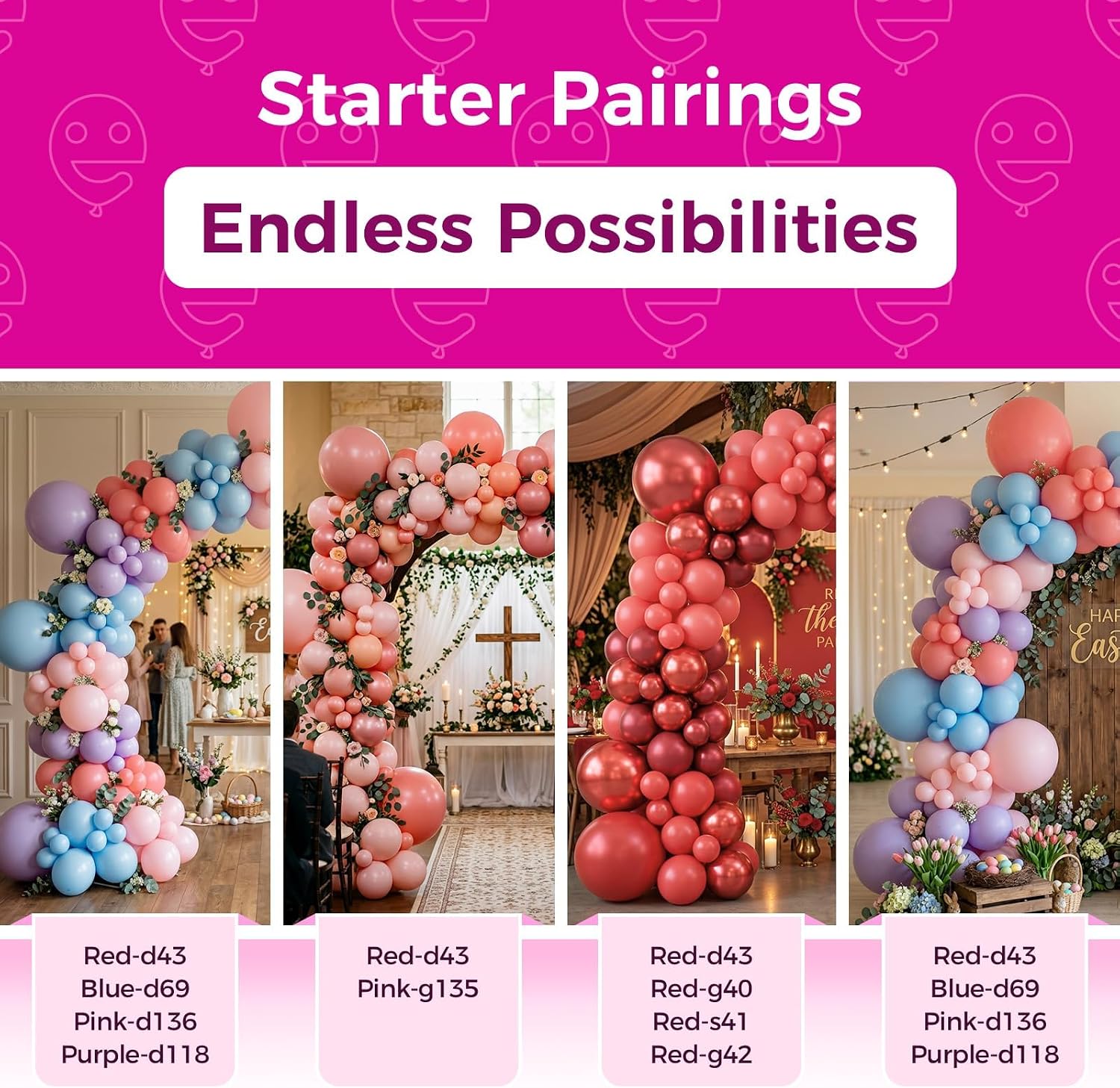 Bezente Coral Latex Party Balloons - 100 Pack 12 inch Round Helium Pastel Coral Red Balloons for Bachelorette Wedding Engagement Birthday Summer Themed Party Decorations thumbnail