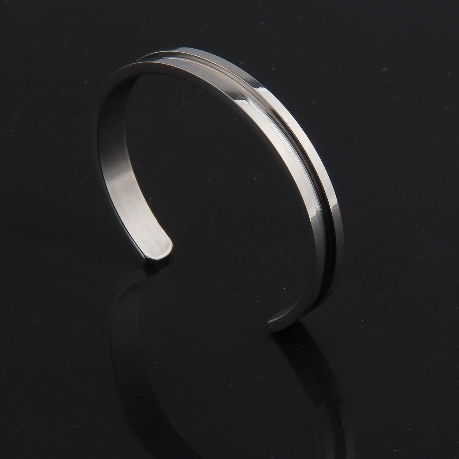 Zuo Bao Hair Tie Bracelet High Polished Cuff Bangle Bracelet for Women - Image 3