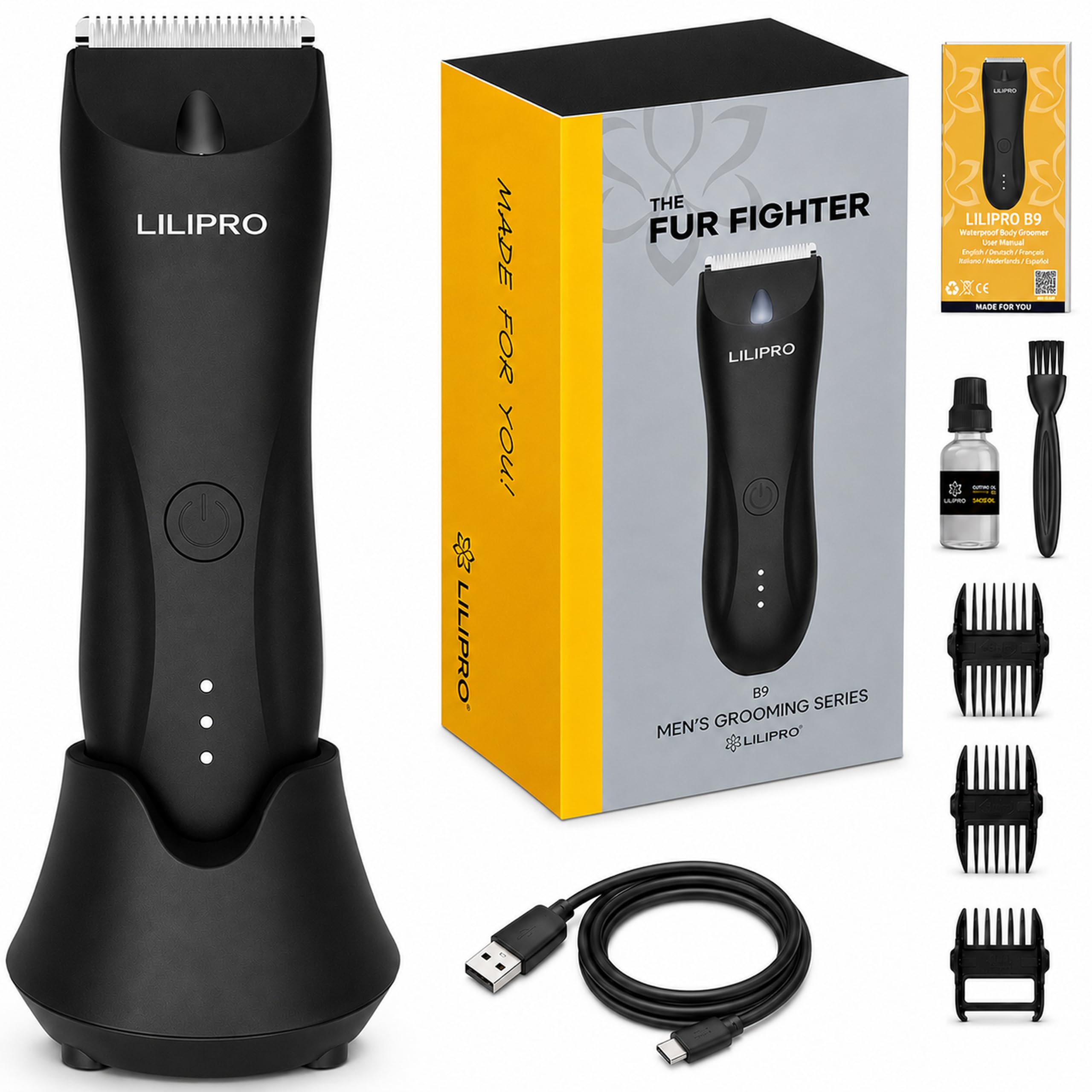 Groomer Körperhaartrimmer Body Trimmer, wasserdicht, Keramikklinge.