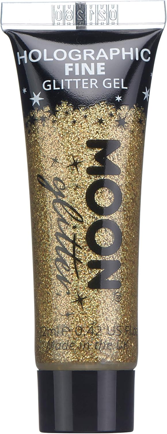 Holographic Fine Face & Body Glitter Gel by Moon Glitter Gold
