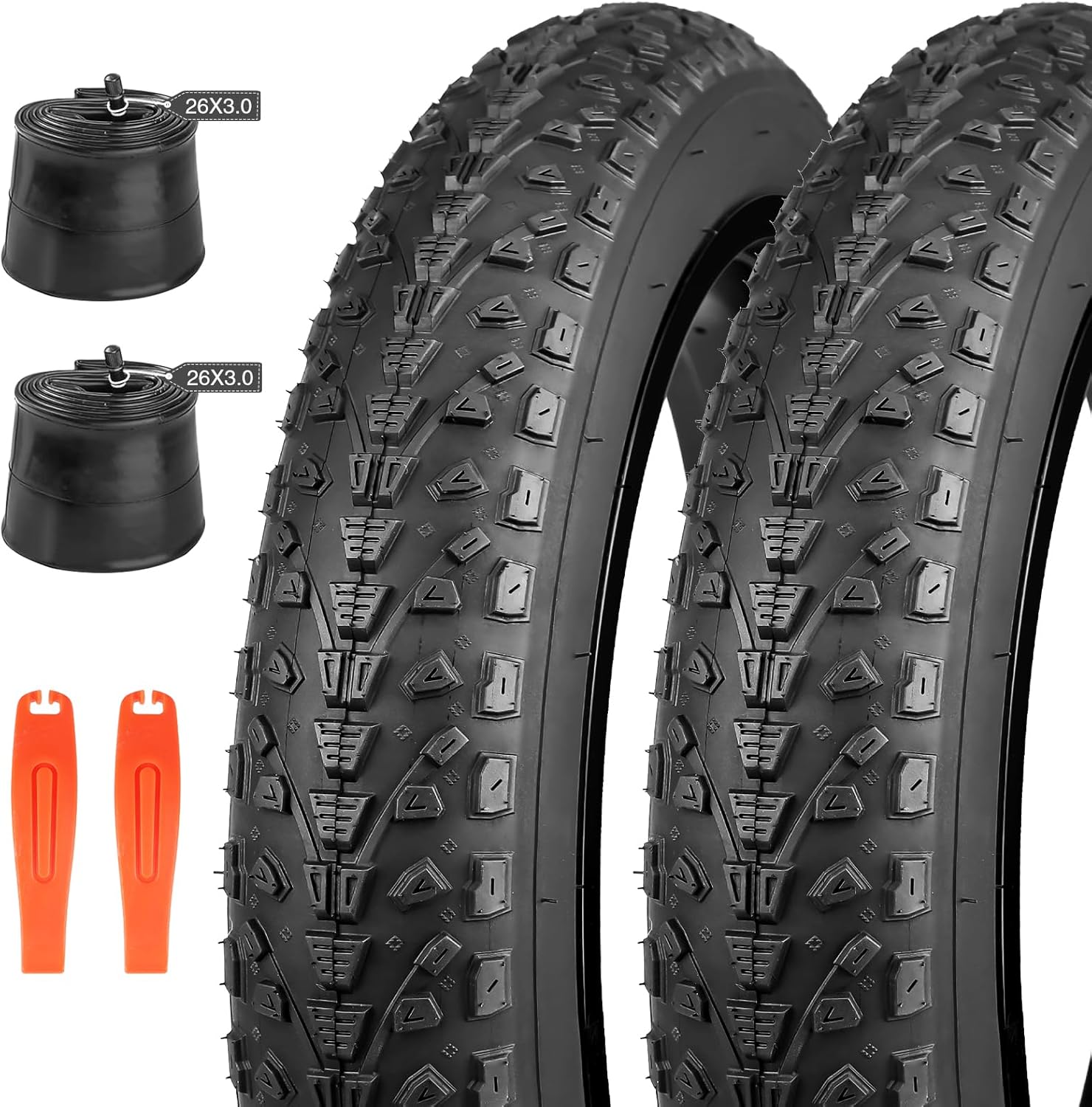 WEEROCK 20/24/26 Inch E Bike Tires Fat Bicycle Tire 20X3.0/24X3.0/26X3.0, Foldable Replacement Bicycle Tyre for 20" 24" 26" Snow Bike Tricycle Electric Bike