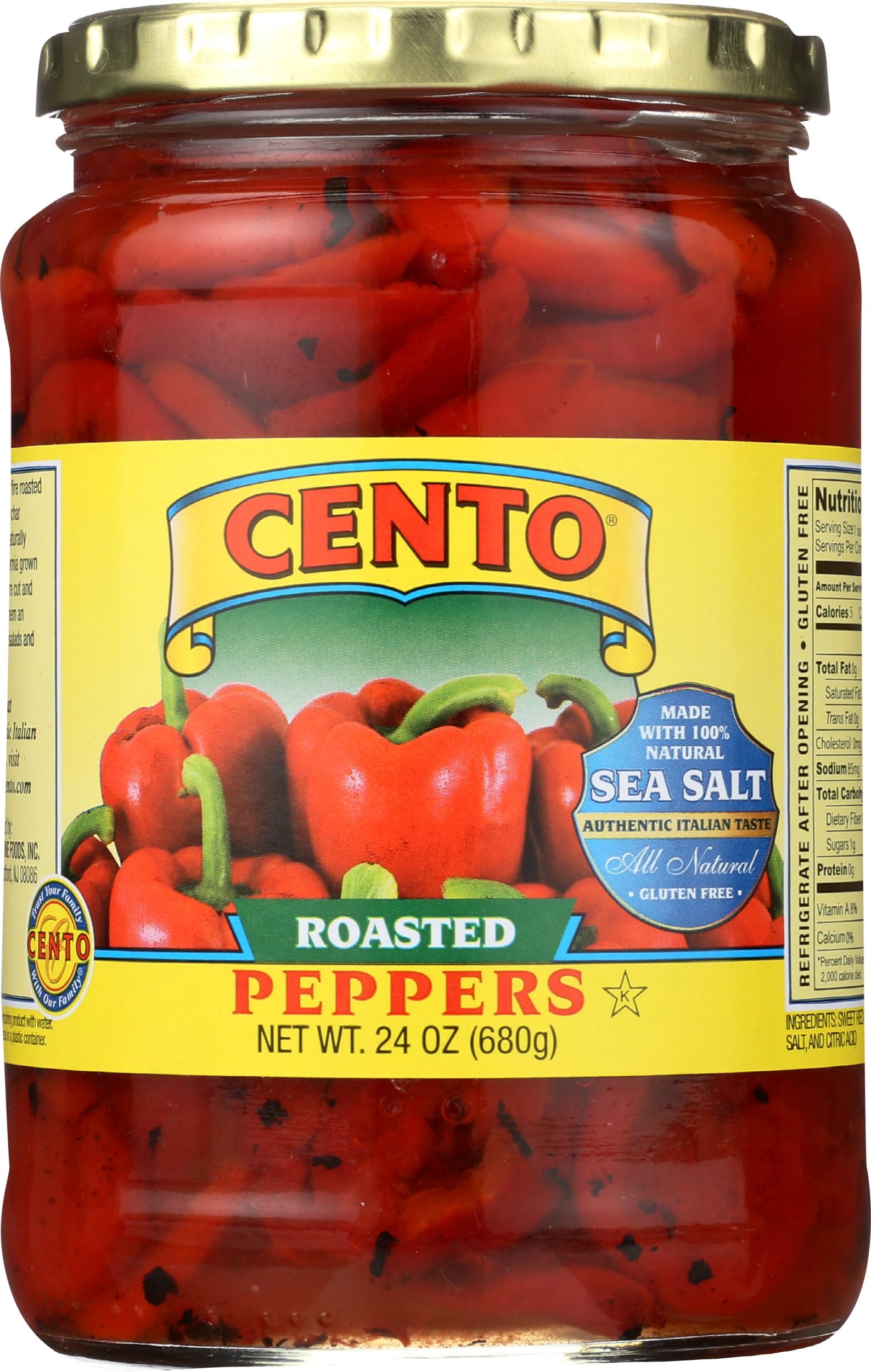 CENTO FOODS Peppers Roasted, 24 OZ