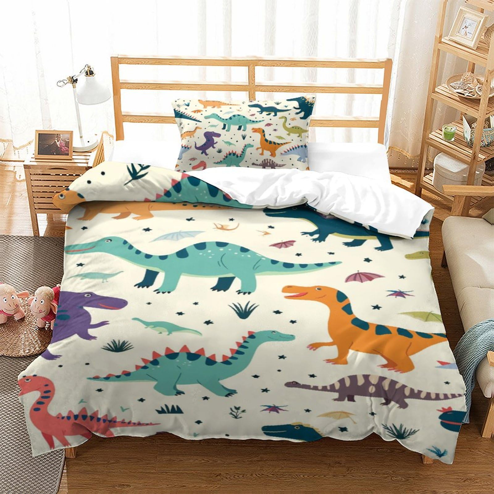 Housse de couette dinosaure pour créer une chambre d'enfant d'aventure préhistorique