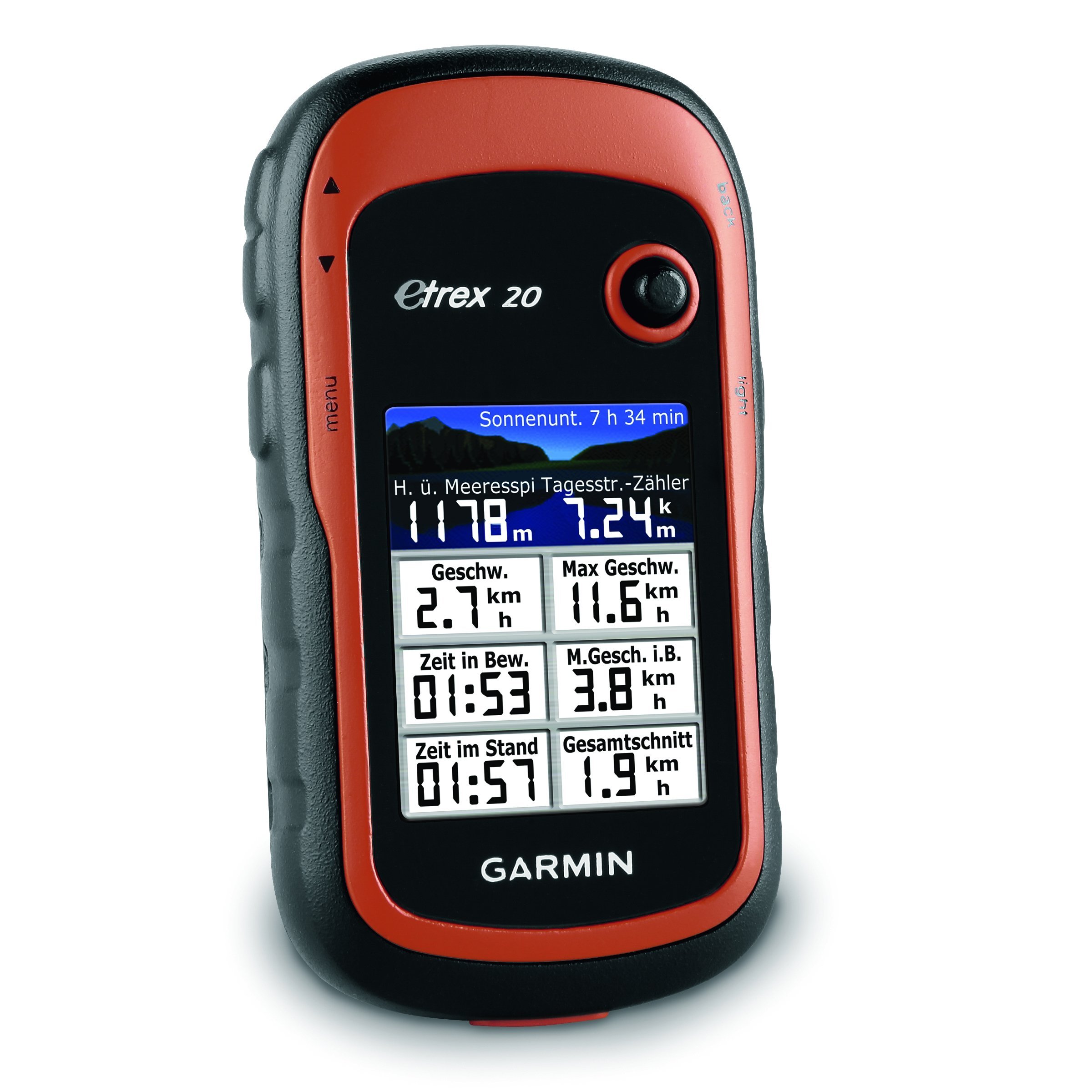 Garmin GPS eTrex 20 Bundle mit Topo Deutschland Light, schwarz/orange, 010-00970-13