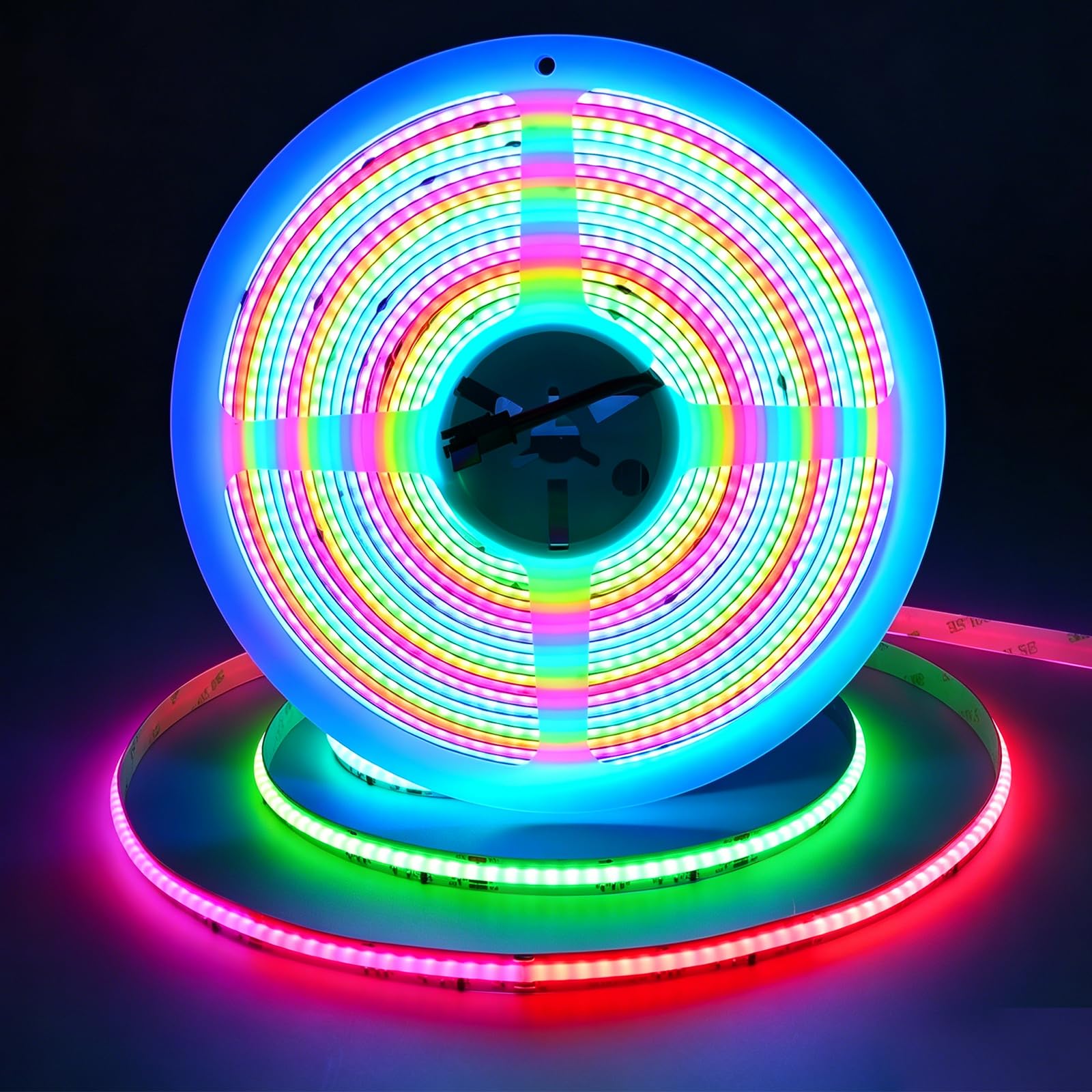 JOYLIT Taśma LED COB RGBWIC 24V 10M, WS2811 Adresowalny RGB IC + 4000K naturalna biel dynamiczna zmiana koloru, 784LEDs/M, cyfrowa ciągła taśma LED RGBW do dekoracji wnętrz (tylko światło)