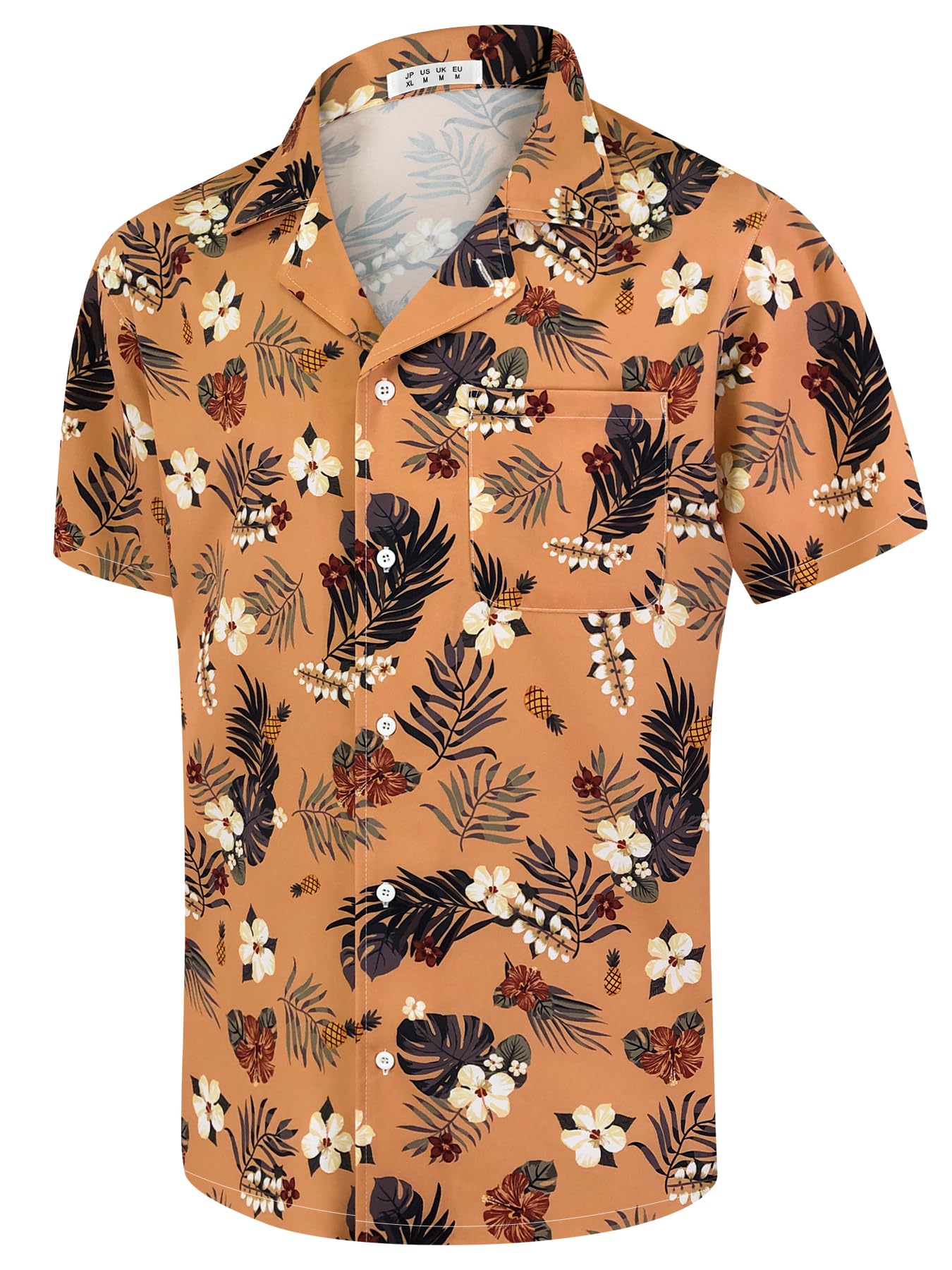 Hawaiian Shirts for Men Casual Beach Summer Shirt Floral Button Down Tropical Holiday Short Sleeve Shirts