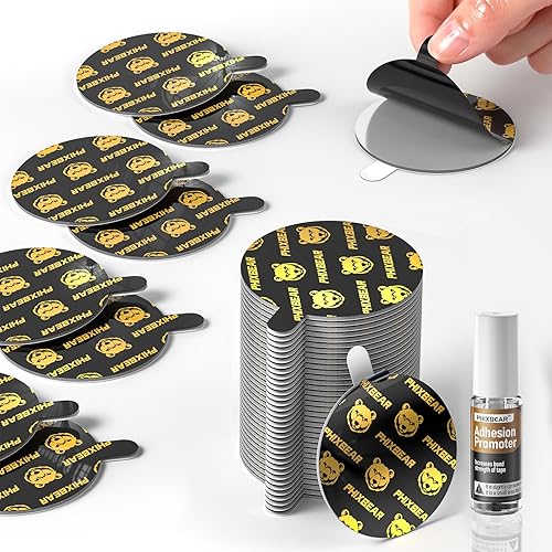 Paquete de 30 cintas resistentes al calor de doble cara resistentes con pestañas dobles fáciles de despegar, cinta de montaje redonda extrafuerte de