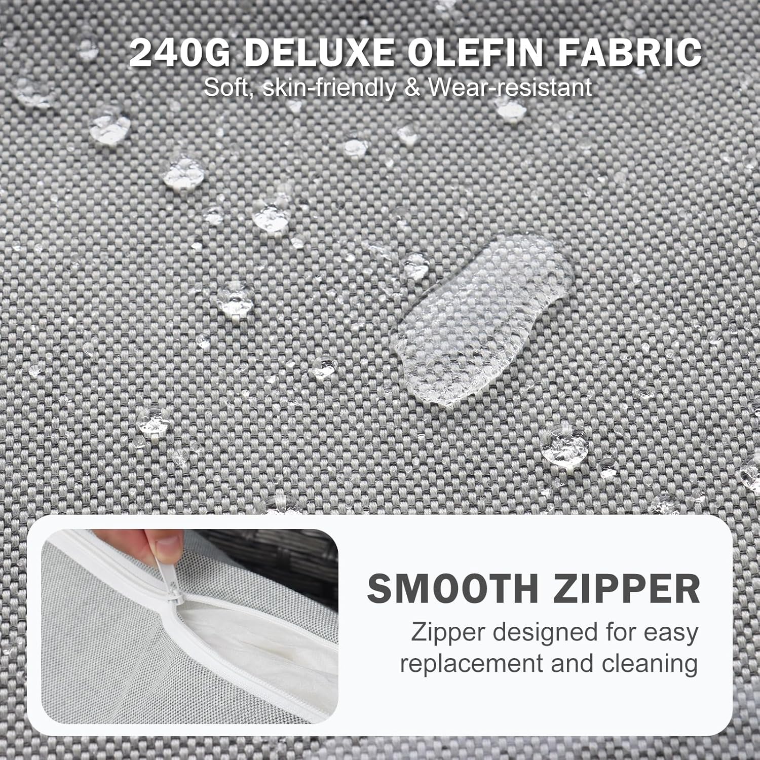 10 Piece Luxury Patio Furniture Set with 44" Fire Pit Table All Weather Outdoor Sectional with Thick Cushions Wicker Patio Conversation Sets for Backyard Deck Garden