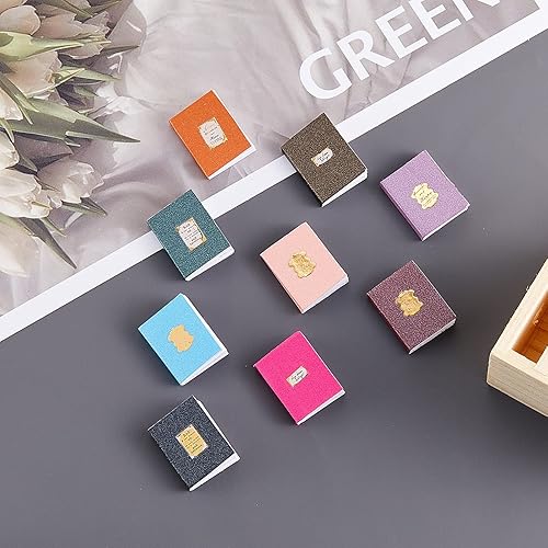 Miniatura 7 de 13 piezas a escala 1:12 libros en miniatura para casa de muñecas con mini casa de muñecas en miniatura, accesorios de casa de muñecas en miniatura,