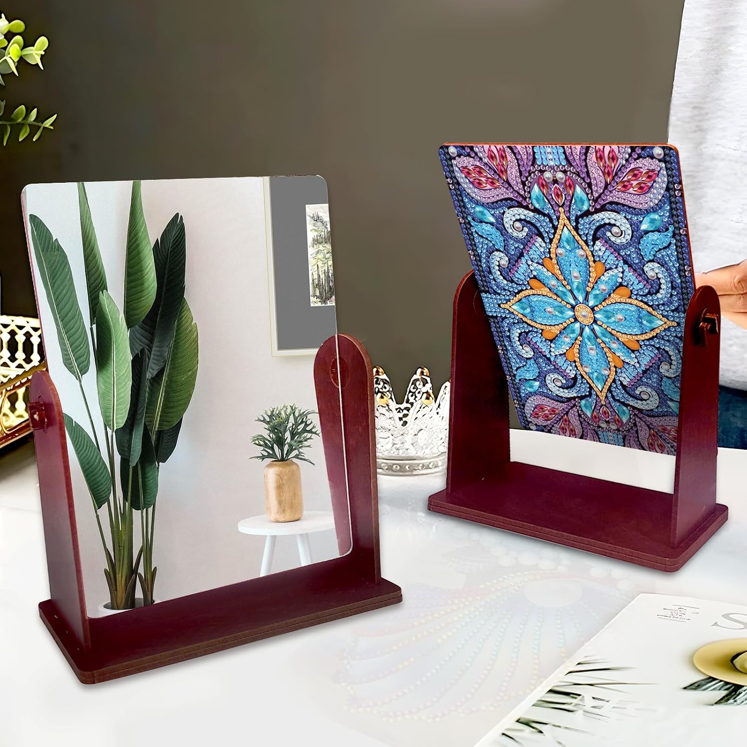 pigpigboss Mandala Diamond Painting Rotate Mirror Kit image 3