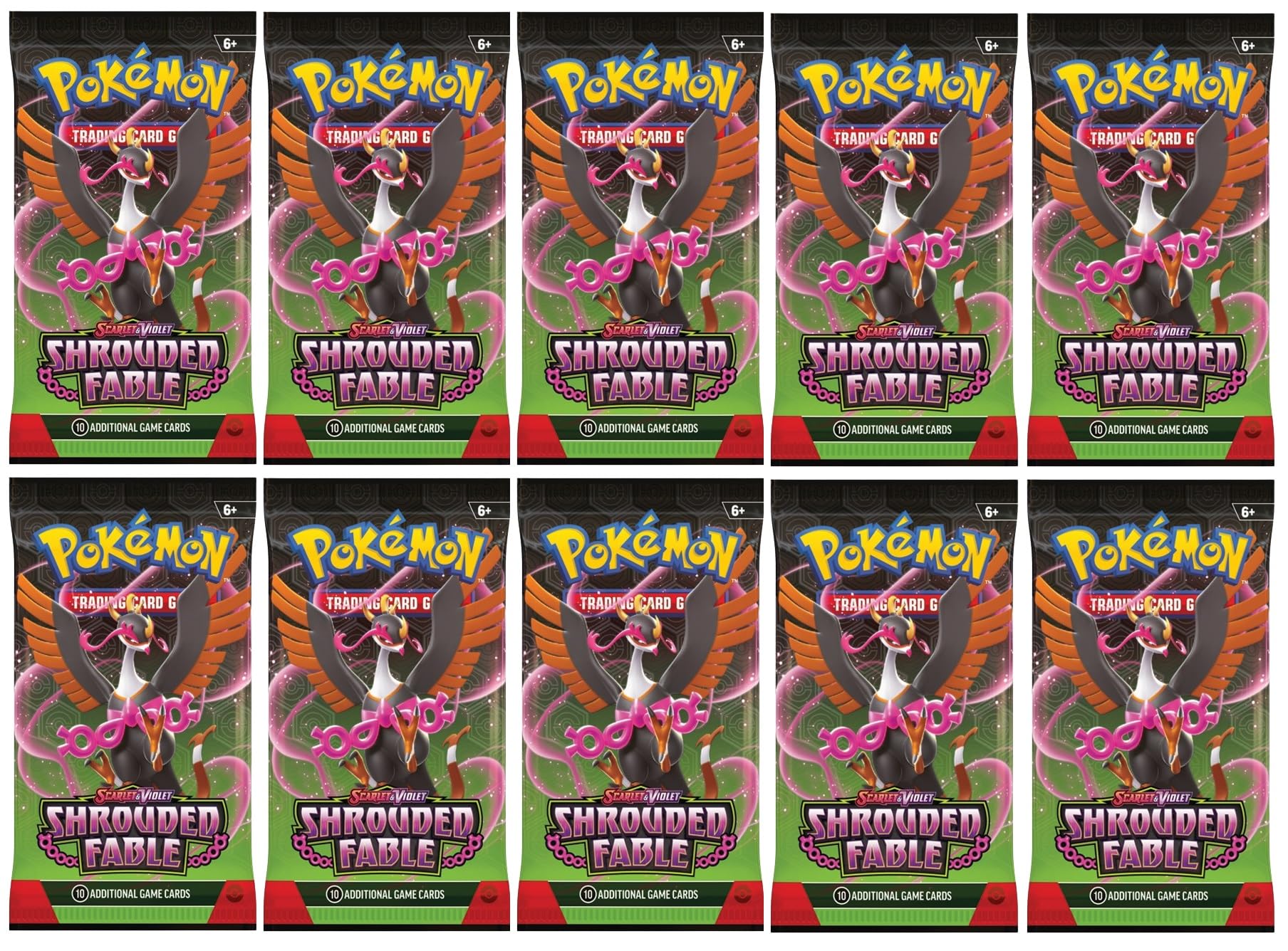 BB-Toy-Trades Scarlet & Violet 10 Shrouded Fable Booster Packs SV6.5 (10 Cards per Pack)