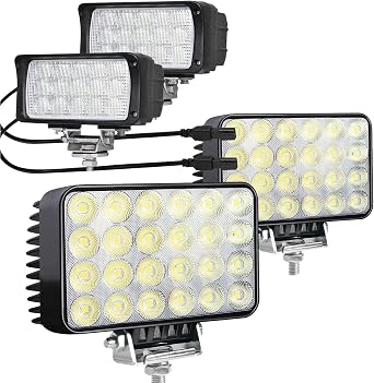 2PACK 72W and 2PACK 45W Led Pod Work Light,LED Light Bar Heavy Duty Offroad Floodlight Back Up Led Light Waterproof for Truck Tractor Agriculture Vehicles ATV SUV UTV