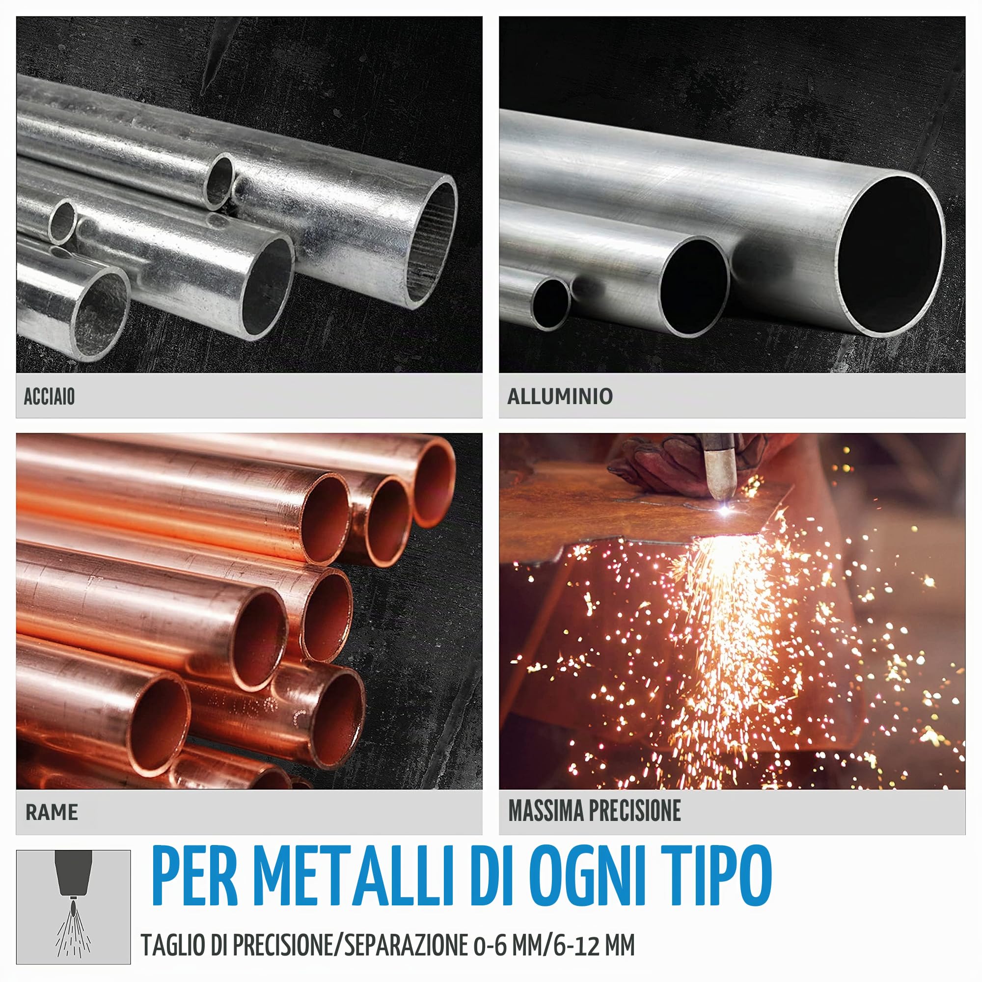 Güde 20092 - Taglierina al plasma GPS-E 40 A.2 (taglierina per plasma ad alta frequenza, bruciatore da 2,5 m, spessore del materiale max. 12 mm)