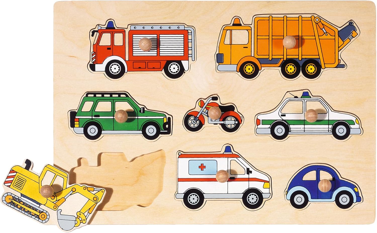 Goki Plug Transportation Puzzle (8 Piece)