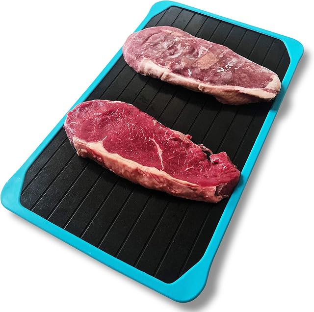 Jean-Patrique Thawing Defrosting Tray - A Defrosting Meat Tray Constructed From Cast Aluminium for Defrosting Meats Up to 5x Faster, Fast Thaw Board, Defrosting Plate - Thawtful Tray