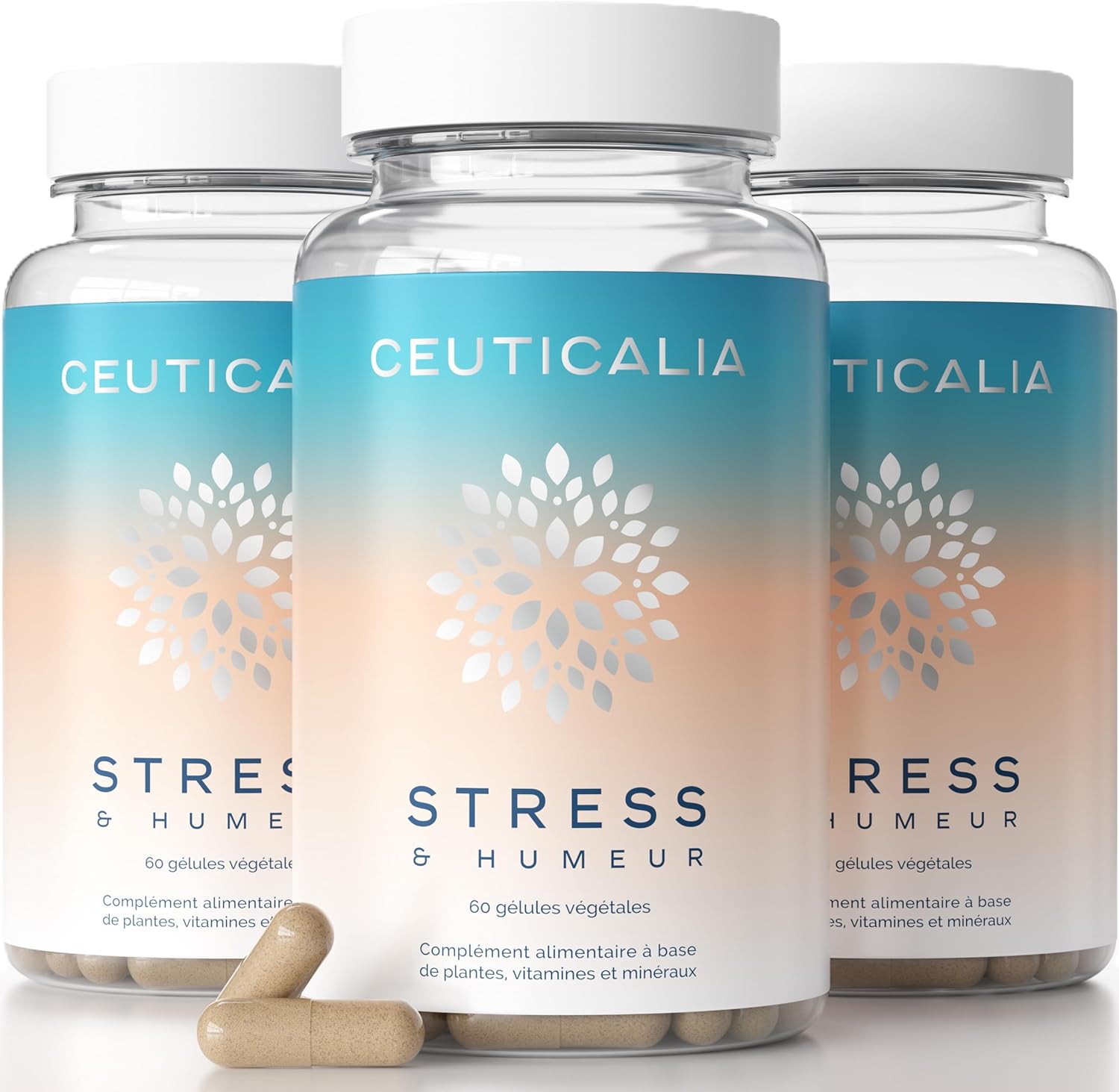 Food Supplement Stress and Mood – Anti-Stress and Anxiety, Promotes Well-Being and Relaxation – for Adults – Magnesium, Vitamin B6, Saffron, Rhodiola, Hawthorn – 180 Capsules – 90 Days