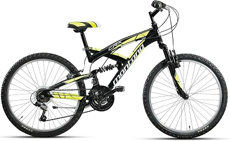 20 pollici Montana CRX Ragazzi Mountain Bike Full Suspension 18 Gang,  nero/giallo : Amazon.it: Sport e tempo libero