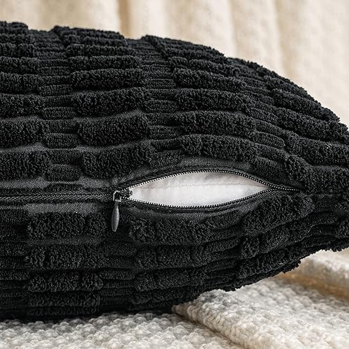 Vista 325 de MIULEE Pack of 2 Orange Corduroy Decorative Pillow Covers 20x20 Inch Soft Boho Striped Throw Pillow Covers Modern Farmhouse Home Decor for Halloween