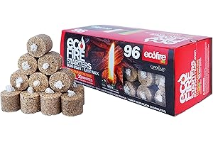 EcoFire Long Duration Ecological Fire Starters for BBQ, Campfire, Fireplace and More