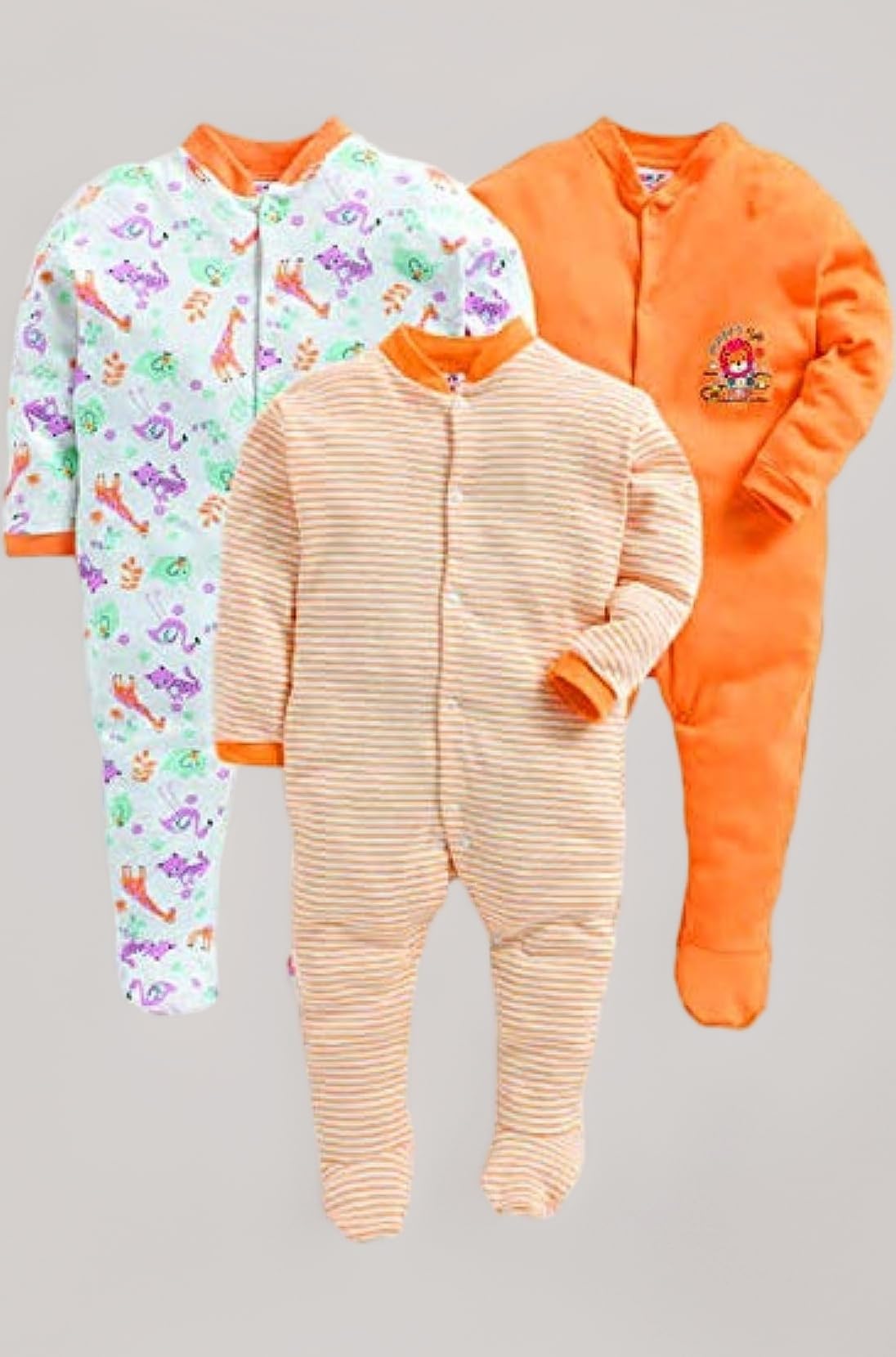 100% Cotton Rompers Sleepsuits Jumpsuit Night Suits for Infants Newborn Baby Boys & Girls