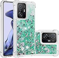 Vista 10 de Funda brillante con purpurina para Xiaomi 11T 5G, 11T Pro 5G, funda de arena movediza de silicona suave líquida TPU a prueba de golpes, funda