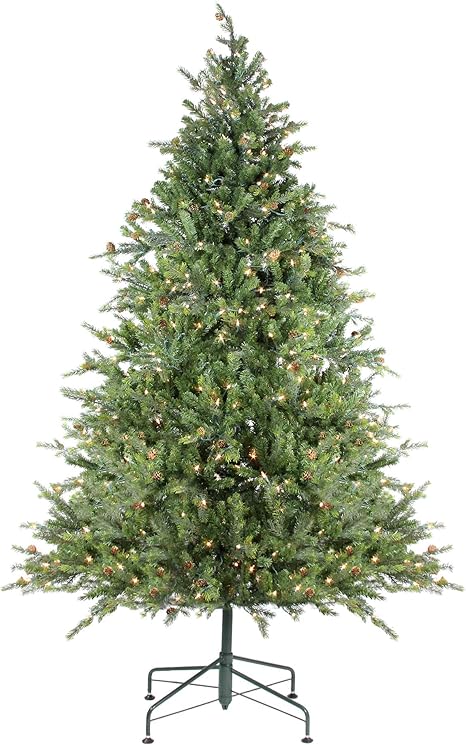 Amazon Com Northlight 9 Pre Lit Full Hunter Fir Artificial Christmas Tree Clear Lights Home Kitchen