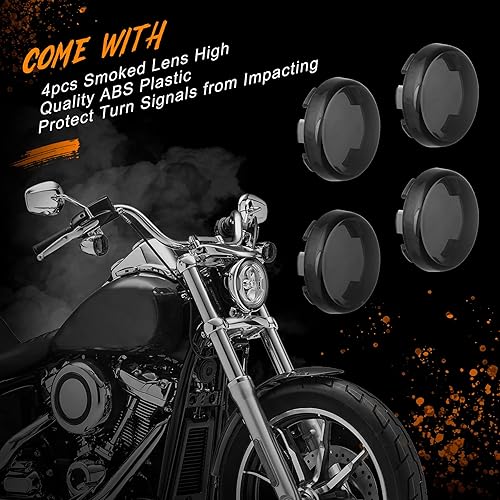 Miniatura 6 de QUASCO Luces direccionales LED 1157 delanteras + 1156 intermitentes traseros con lente ahumada para carcasa tipo bala de 2 pulgadas, compatible con