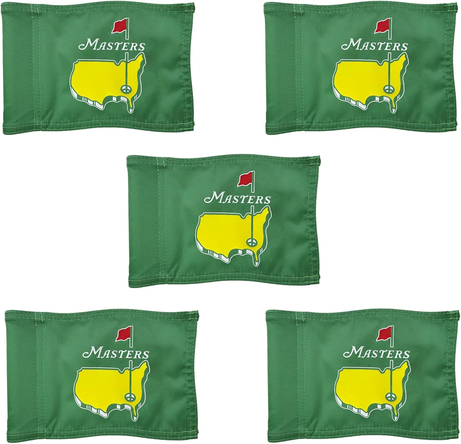 COGOLFING Golf Flag Mini, Double-Sided Augusta National Flags with PGA Regulation Tube, Double-Sewn 420D Nylon Practice Pin Flag for Yard Home Putting Green, All 8" L x 6" H, 5-Pack Green : Sports & Outdoors