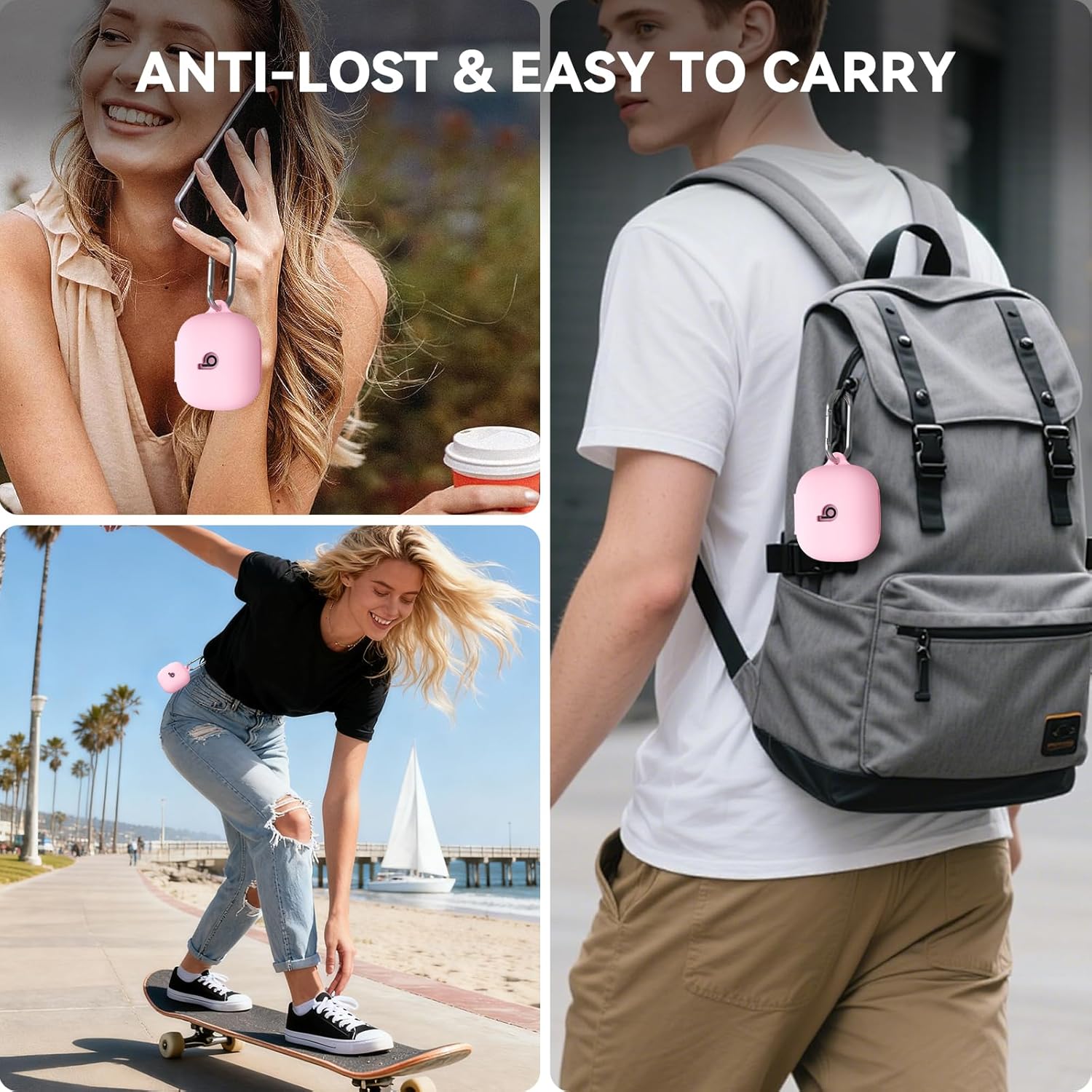 AhaStyle Silicone Case for Beats Powerbeats Fit (2025) with Cleaning Kit & Carabiner [Top Logo Visible] Shockproof Full Protective Skin Case Cover Compatible with Beats Powerbeats Fit 2025 - Image 6