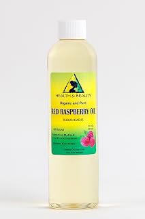 Red Raspberry Seed Oil Organic Refined Cold Pressed 100% Pure 8 oz, 237 ml