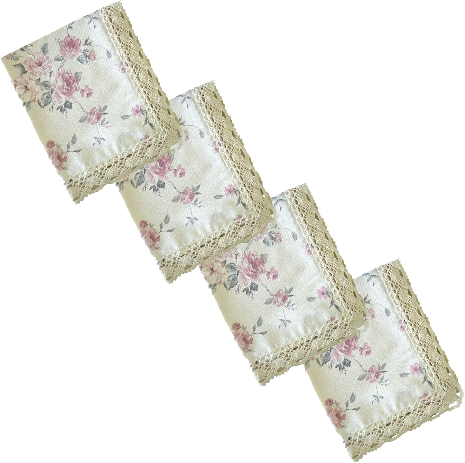 Tovaglioli Battesimo Con Stampa Piedini Rosa - Confezione Da 20 Pezzi | 33x33 Cm | Cellulosa Ecologica - Foto 9