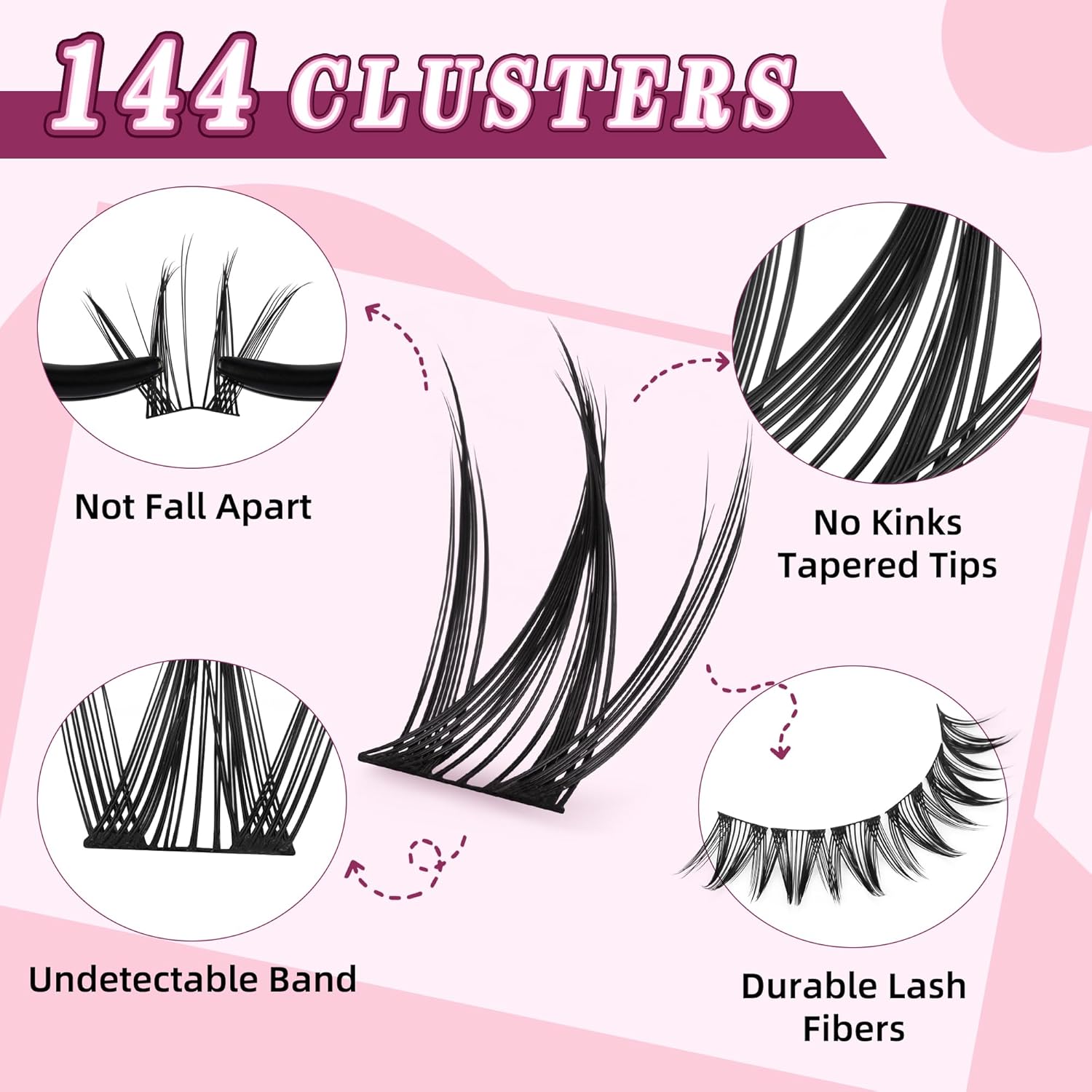 Uilulu Lash Cluster Kit 10-18mm Wispy Lash Clusters C Curl Eyelash Clusters, DIY Lash Extension Kit with Lash Bond & Seal, Lash Glue Remover, Lash Tweezers(U12 Lash Kit)