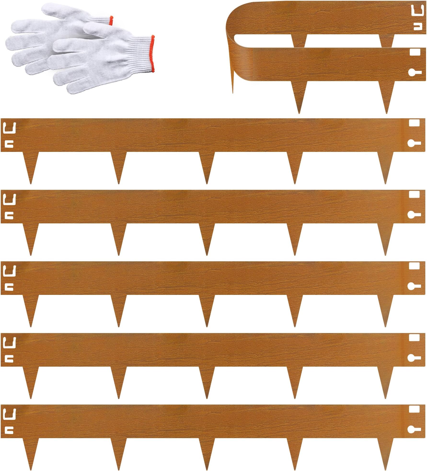 Bordo Prato In Acciaio Corten - 10 M X 10 Cm, Con Picchetti, Per Aiuole E Sentieri Giardino - Foto 8