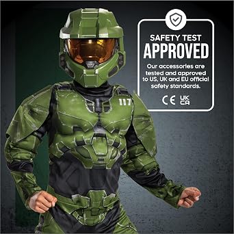 Halo Infinite Master Chief コスチューム キッズサイズ マッスルパッド入り ビデオゲームにインスパイアされたキャラクタージャンプスーツ