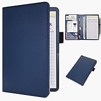 Vista 16 de RSAquar Libreta de servidor con bolsillo con cremallera, libretas de servidor de cuero premium para camarera, cartera de camarero libreta