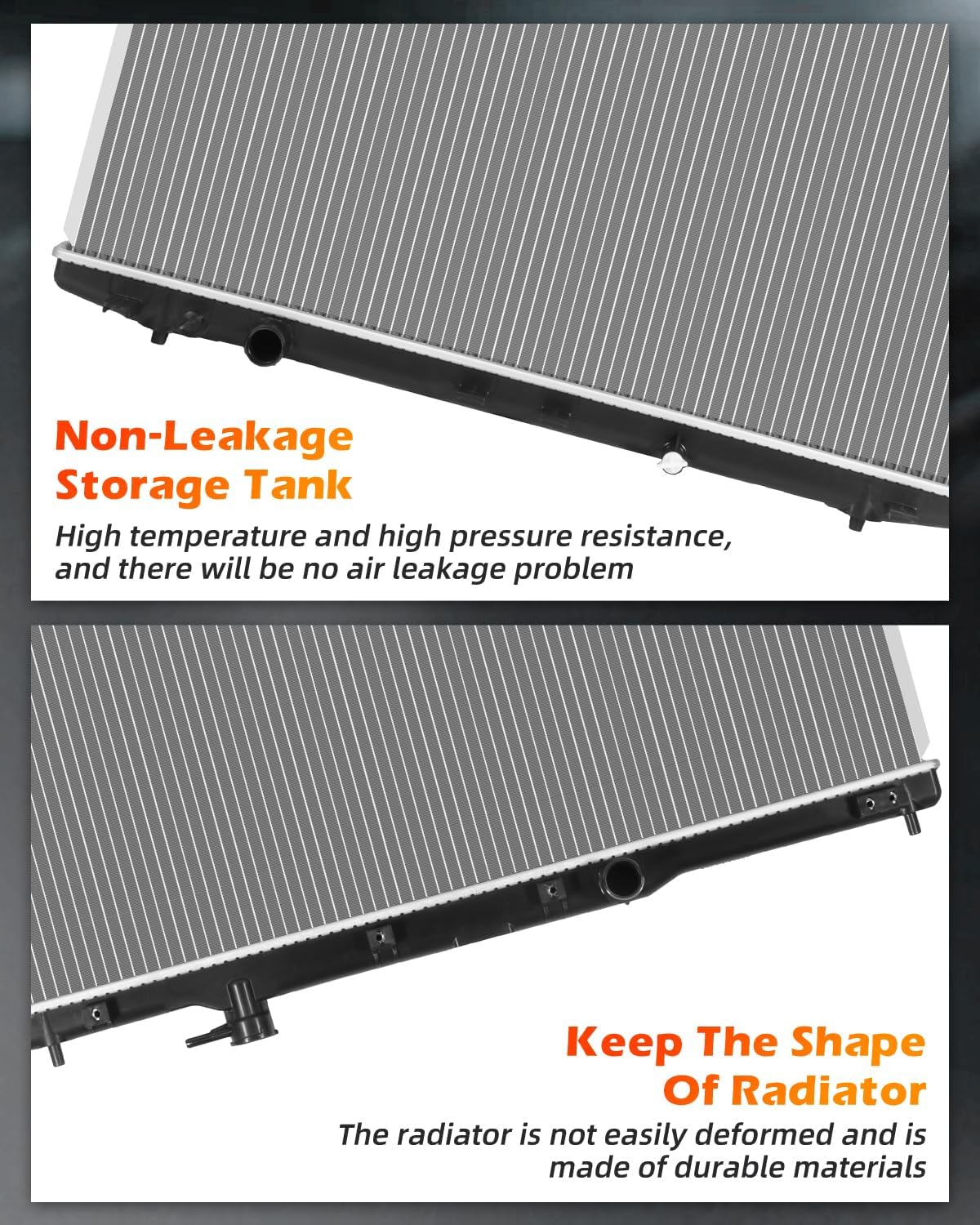 OCPTY 13363 New Aluminum Radiator Fits for 2013 2014 2015 for Honda Accord 2.4L L4