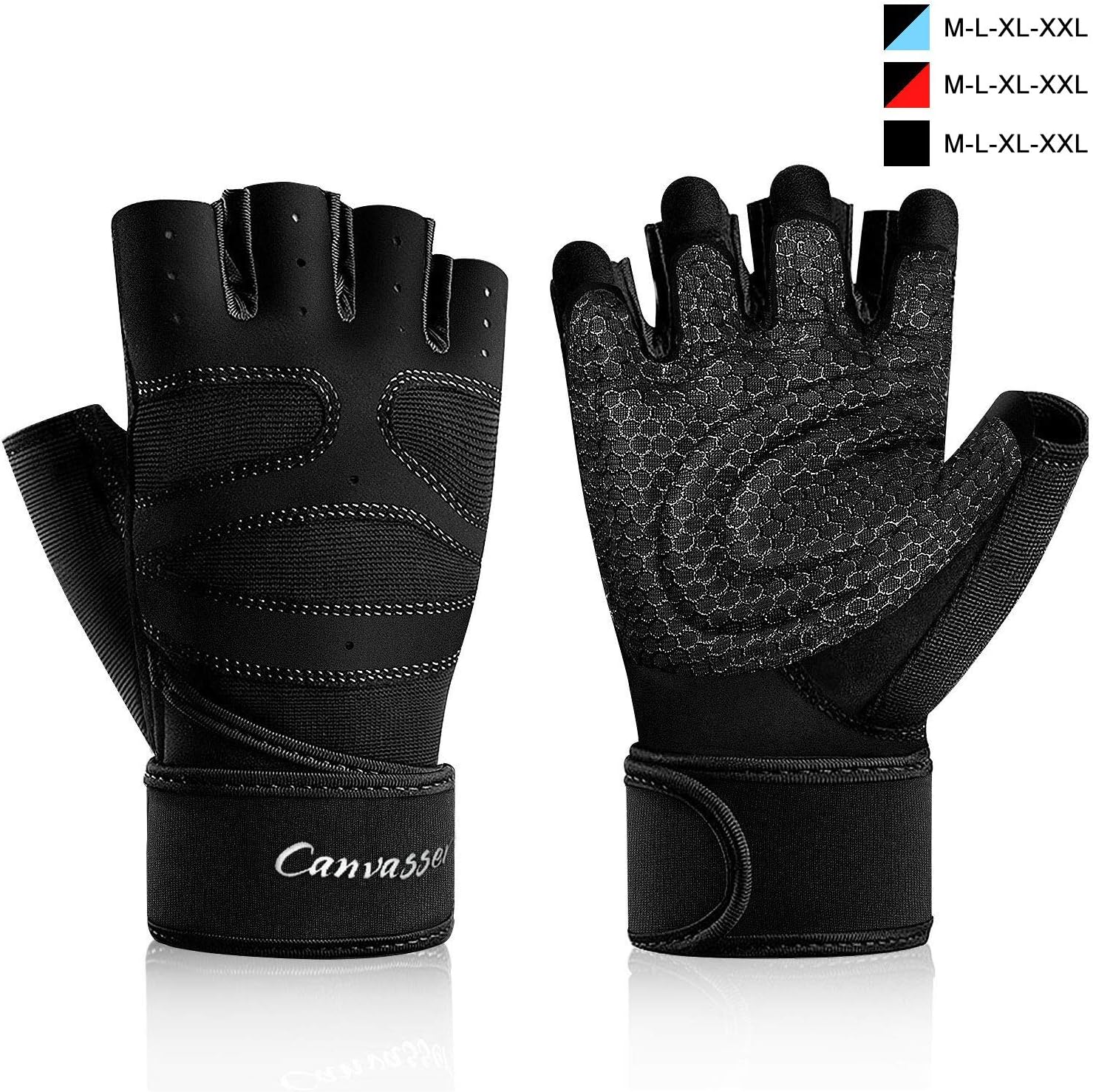 Thiroom Workout Gloves for Women and Men, Anti-Callus Exercise Gloves Panda Palm Full Pad, Durable Weight Lifting Gloves with Wrist Support Sports Gloves