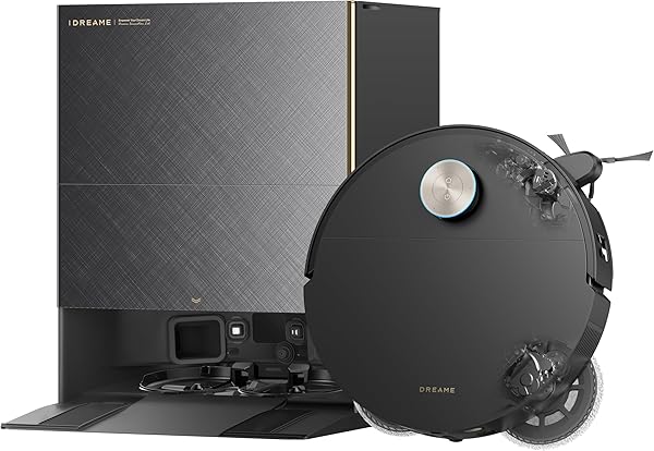 DREAME X60 Max Ultra Complete Robot Vacuum and Mop, Upgraded from X50 Series, 3.13in (7.95cm) Ultra-Thin Design, 35,000Pa Suction, Self Emptying&Refilling, Mop Self-Cleaning, 280+ Obstacle Avoidance