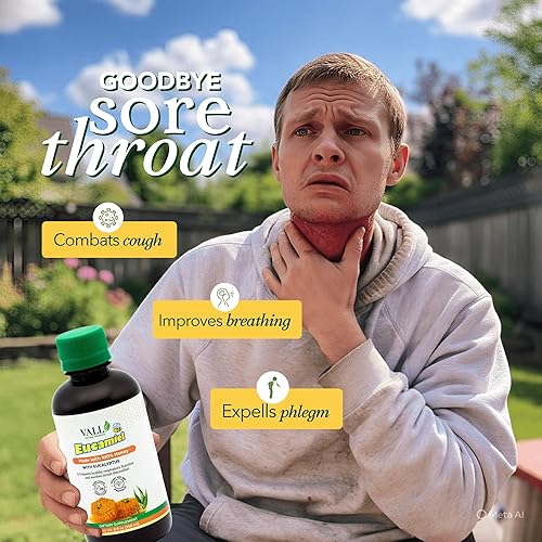 Miniatura 4 de Vall-Eucamiel - Solución oral Eucamiel - 8 fl oz (8.1 fl oz) - Sabor a eucalipto - Apoya la expulsión natural de flema y alivia la garganta para una