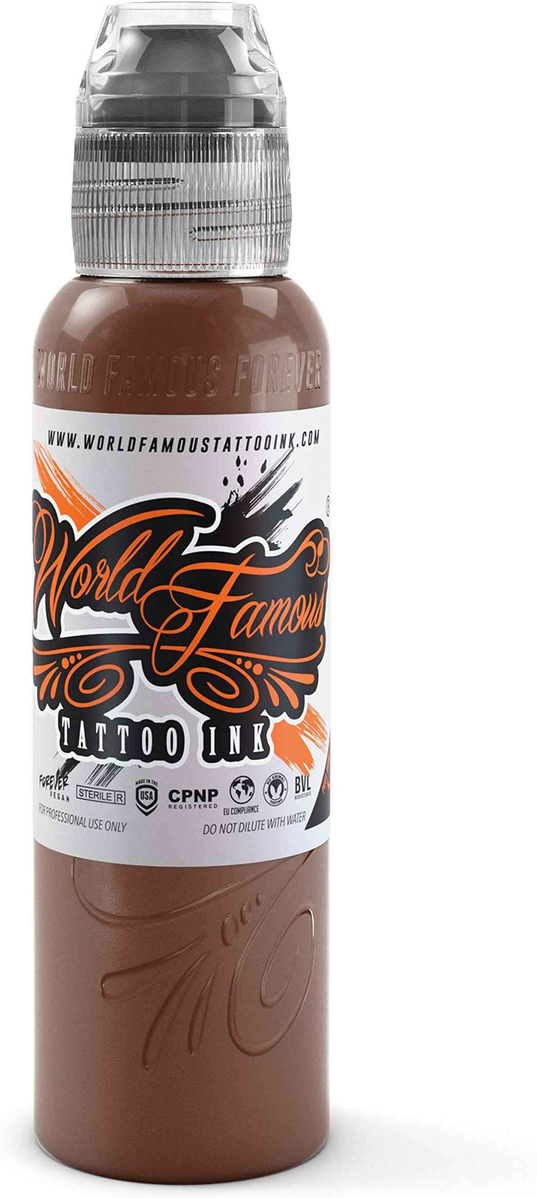 World Famous Brown Tattoo Ink, Vegan and Professional Ink, Made in USA, Heimdall Brown, 1 oz