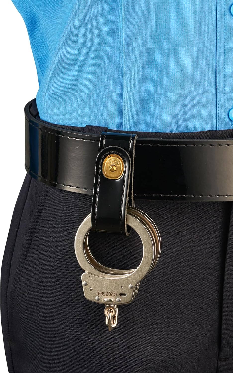JAY-PEE Handcuff Strap Holder with Safety Snap Closure Single Snap Slide-On fits 2.25 in Duty Belts
