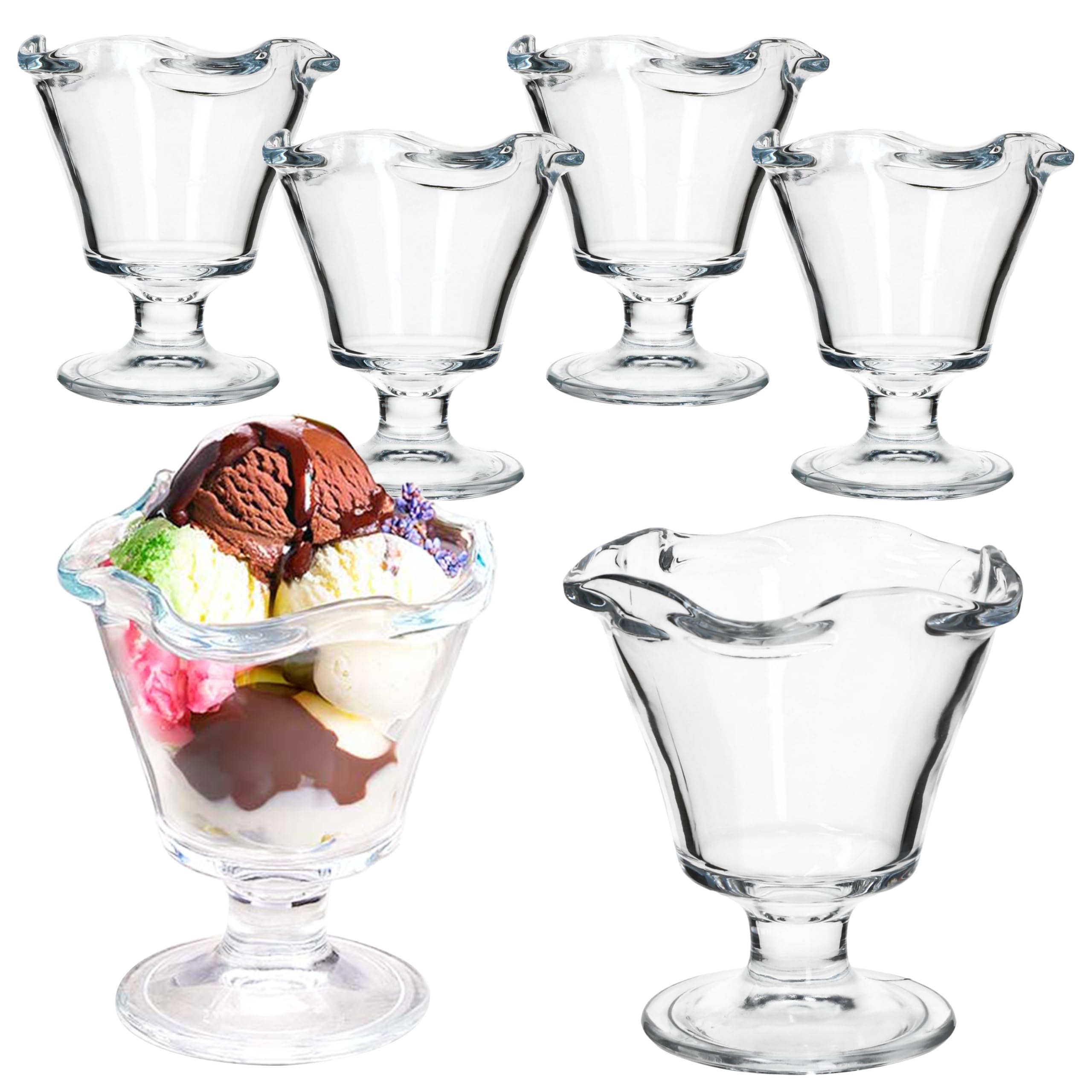 Bols à dessert pour glace et entrées fraîches MamboCat Rom en verre transparent