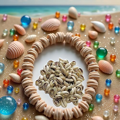 Miniatura 7 de 100 cuentas de conchas de cauri naturales blancas y Lvory ovaladas para playa, conchas africanas para hacer joyas para el cabello, manualidades,