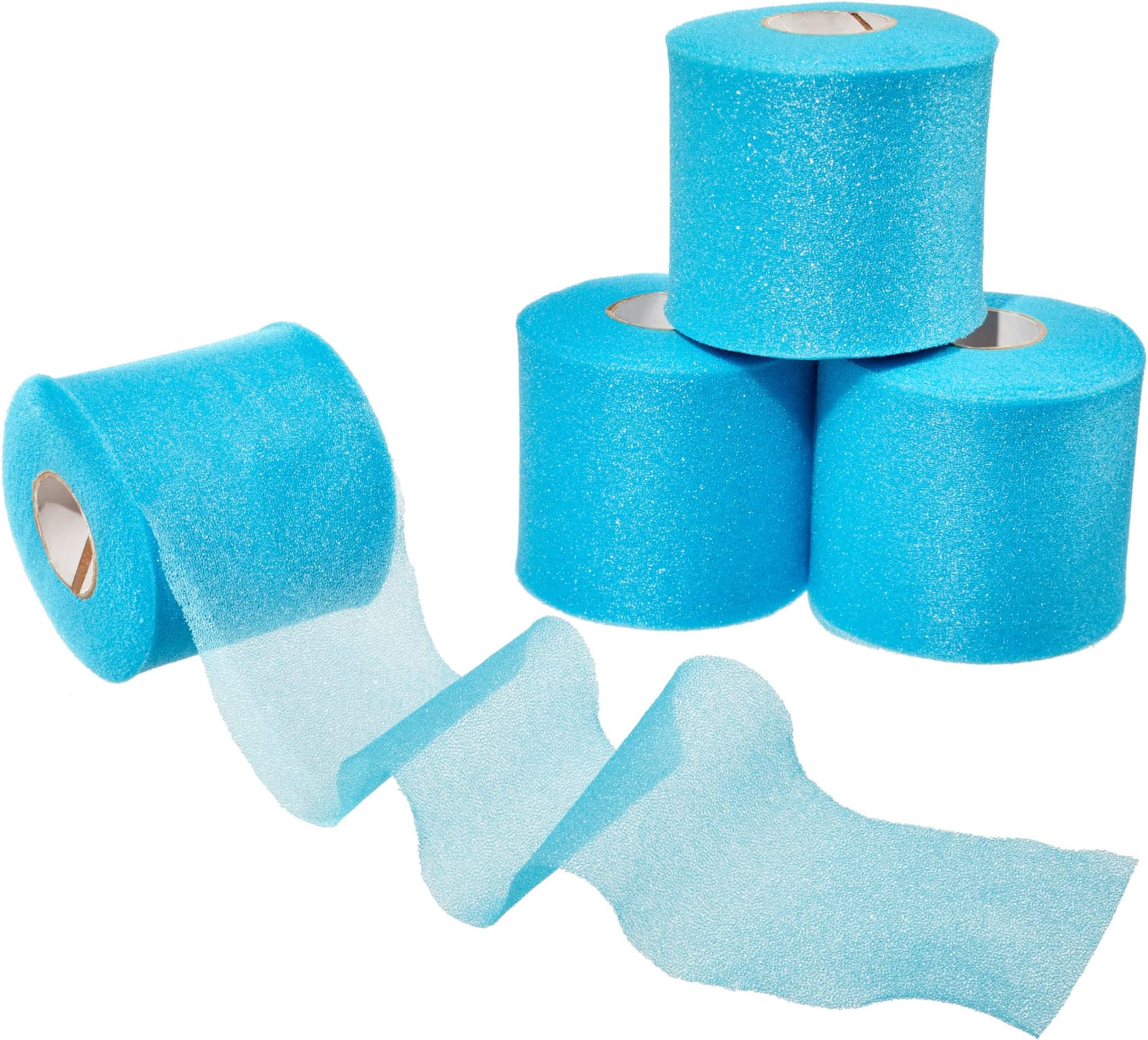 Green SkyAthletic Sports Foam Underwrap/Prewrap for Hair Ankles Pads and Other Sporting Adventures (4 Rolls, Aqua Blue)