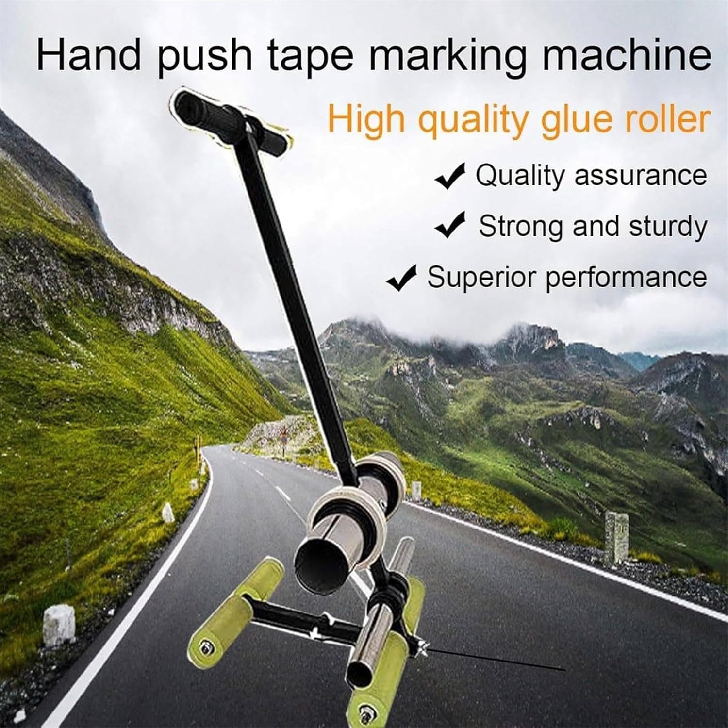 Playing Field Line Striping Machines, Basketball Court Marking Kit + Drawing Circle Kit, Widened Floor Tape Applicator for Road Warning/Warehouse/Parking Lot(