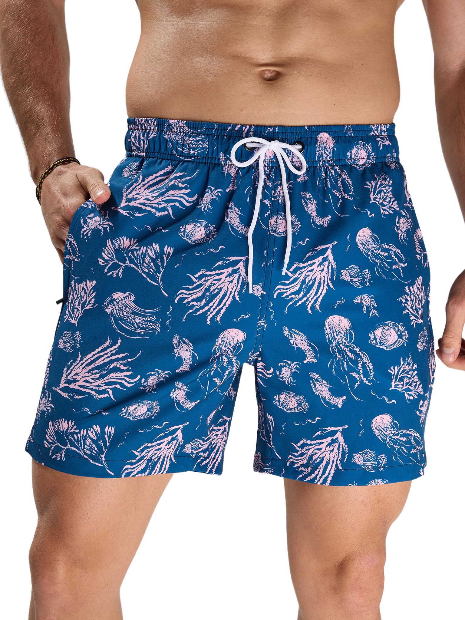 Arcweg Badeshorts Herren Badehose für Männer Schnelltrocknend Atmungsaktiv Elastischer Schwimmhose Kurz mit Meshfutter Für Strandurlaub & Freizeit S-3XL