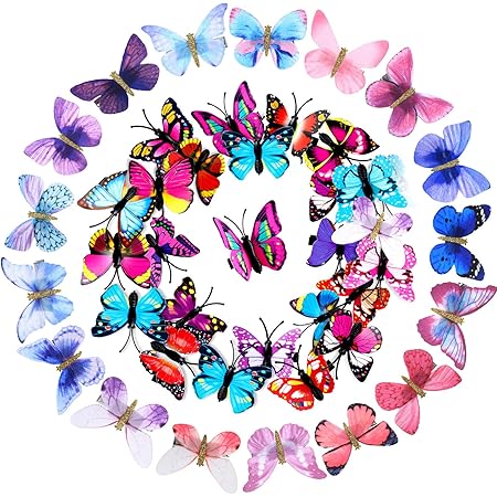 Download Moving Butterfly Hair Clips Colorful Butterfly Barrettes 3d Valentines Day Butterfly Hair Clips For Women Party Favors Sports Fitness Exercise Fitness Lparsa Com