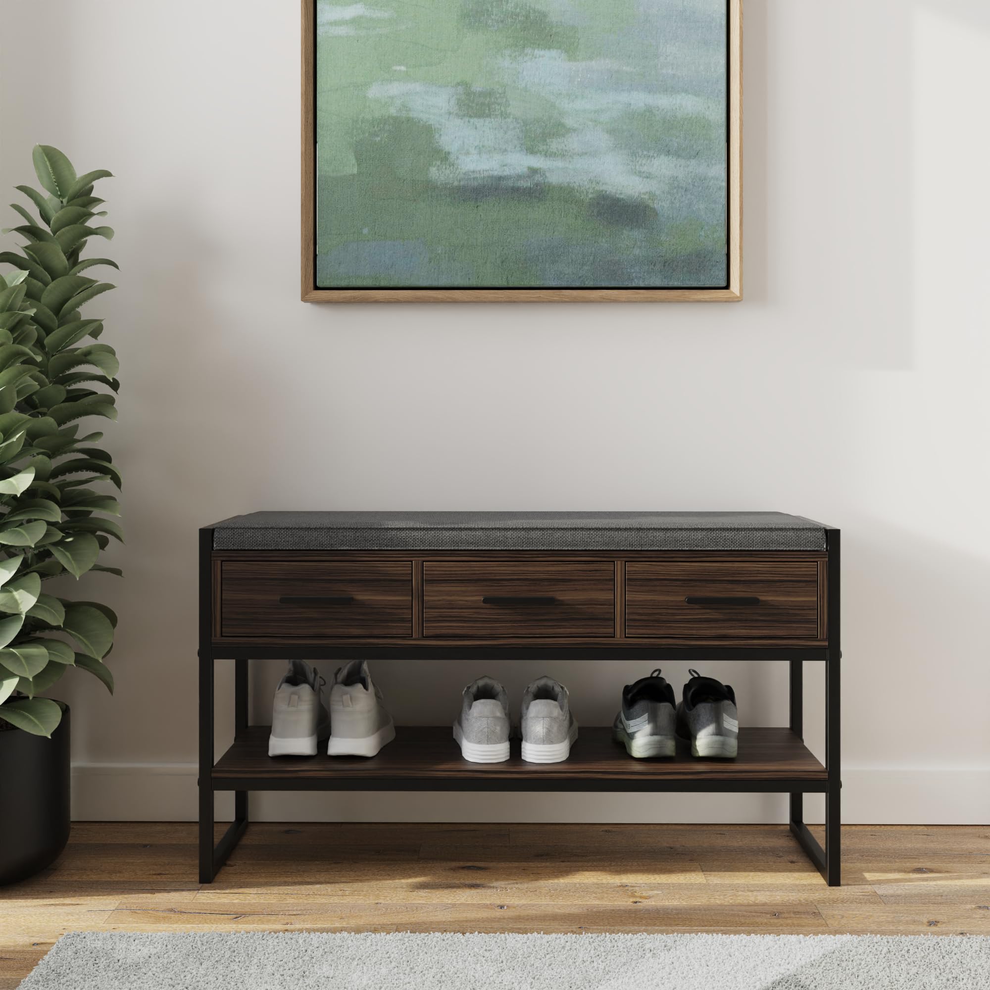 Gfw Quinn Industrial Shoe Storage Bench - Fsc&Reg; Certified